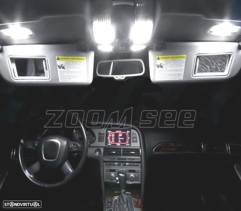 KIT COMPLETO 17 LAMPADAS LED INTERIOR PARA AUDI A6 S6 RS6 C6 SEDAN 05-11 - 6