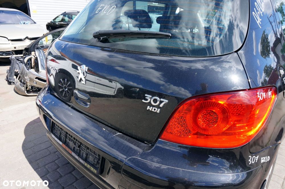 KLAPA BAGAŻNIKA TYLNA 307 LIFT 5D HB EXLD  CZARNY PEUGEOT 2005-2007 - 4