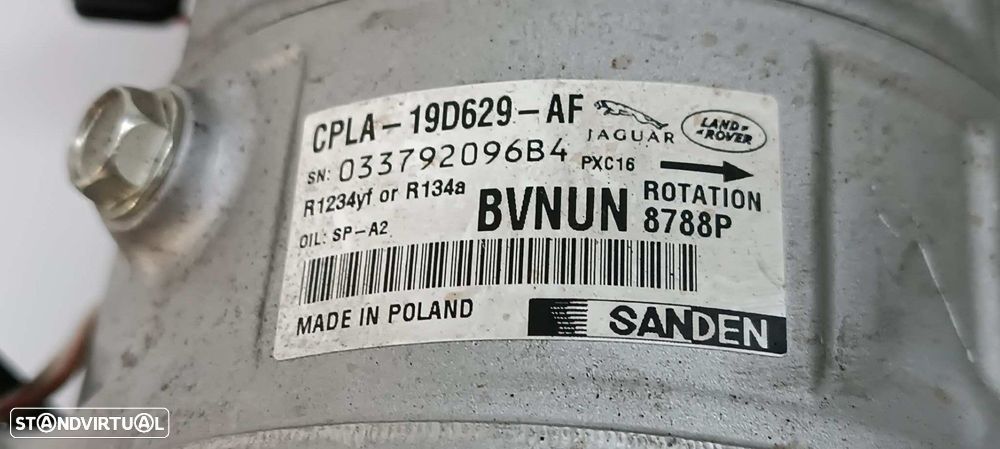 COMPRESSOR DE AR CONDICIONADO LAND ROVER RANGE ROVER SPORT HSE - 2