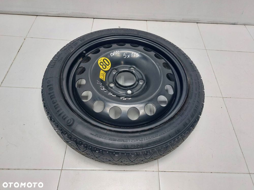 opel astra j iv v dojazdówka koło zapasowe 16'' 115/70r16 2160141 - 2