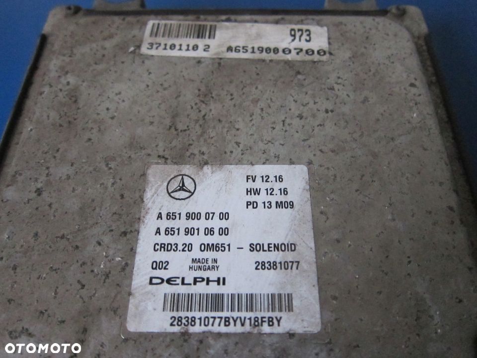 KOMPUTER SILNIKA MERCEDES SPRINTER 906 A6519000700 - 2