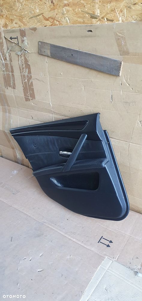 Boczek tapicerka lewy tył tylna lewa skóra AIRBAG BMW 5 E60 Lift - 3