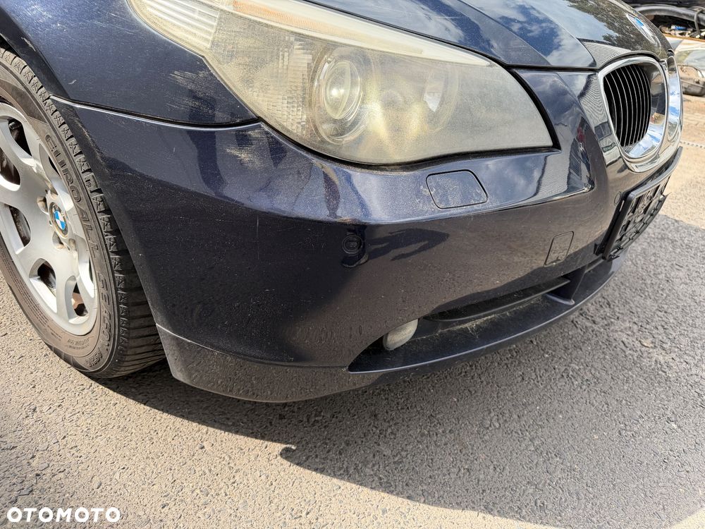 Zderzak przód przedni Bmw e60 e61 A35 Monacoblau metalic pdc xenon kompletny - 4