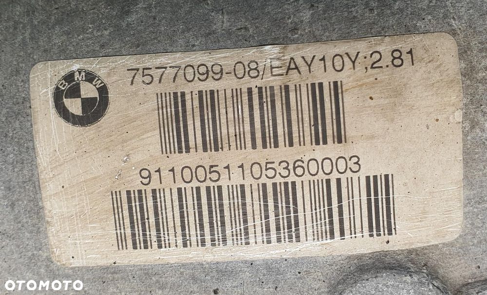 MOST DYFER TYŁ 2.81 BMW 5 F10 4.4 V8 7577099 - 7