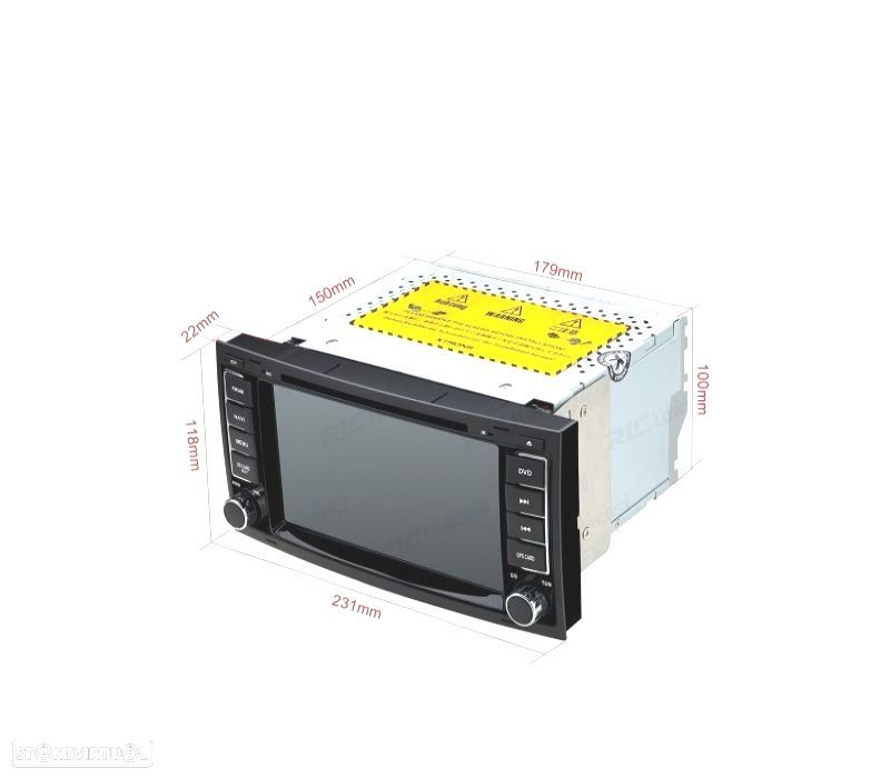 AUTO RÁDIO 7" ANDROID 12 OCTA-CORE MULTIMEDIA DVD GPS PARA VOLKSWAGEN VW TOUAREG MULTIVAN TRANSPORT - 4