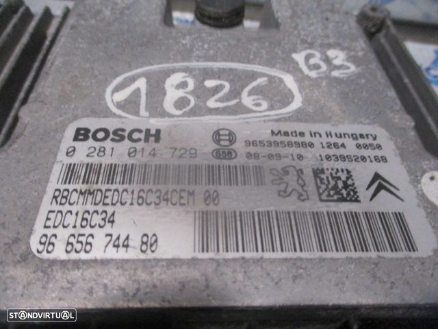 Centralina 0281014729 9665674480  CITROEN C4 PICASSO 1 2009 1.6HDI 110CV 5P CINZA AZULADO BOSCH - 4