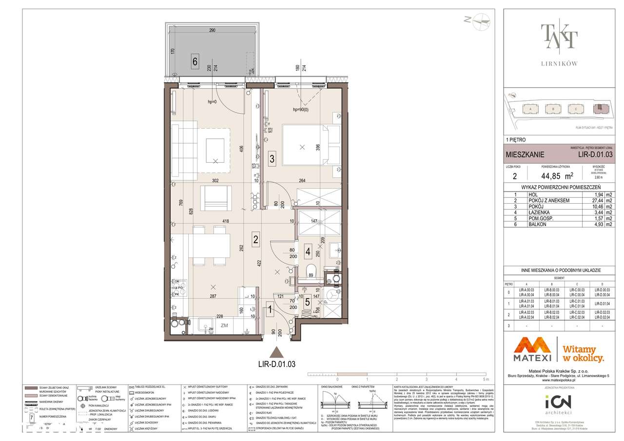 2-pokojowe mieszkanie 44m2 + balkon Bezpośrednio - Pełny obrazek: 2/14