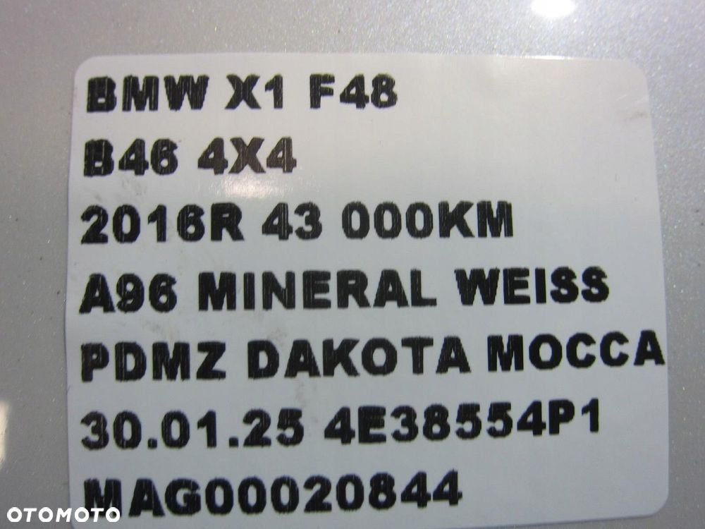 BMW X1 F48 F40 F45 F39 GŁOŚNIK NISKOTONOWY LEWY 9278065 FOTELA 65139278065 - 7