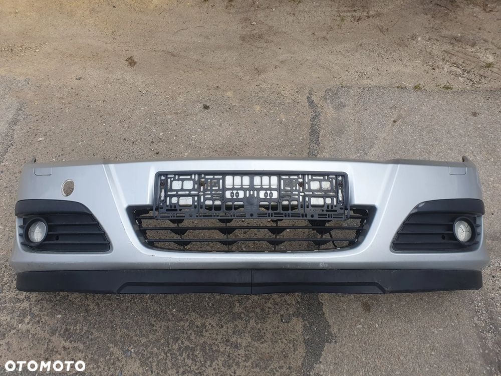 OPEL ASTRA III H ZDERZAK PRZEDNI PRZÓD HALOGENY SREBRNY KOMPLETNY - 1