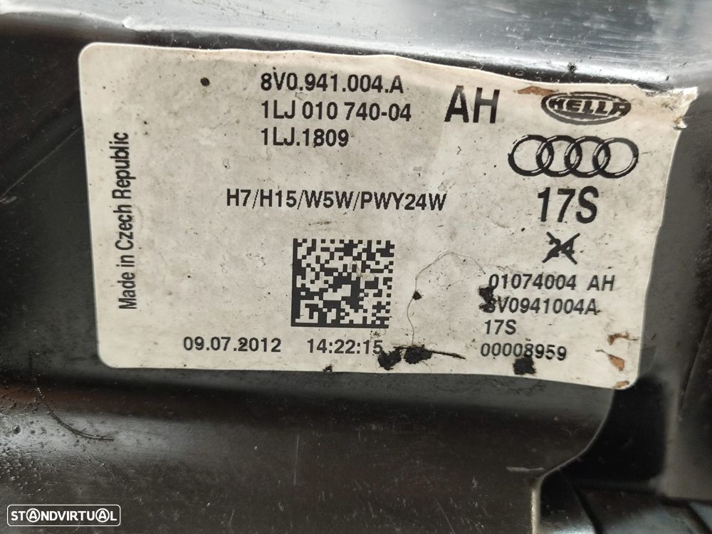 Otica Farol Frente Frontal Direita Audi A3 8V Pré Facelift Fase 1 2012 a 2016 - 3