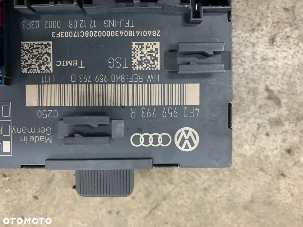 moduł sterownik drzwi przód lewy prawy 4F0959792R 4F0959793R A6 C6 FL Lift 2.7 TDI - 2