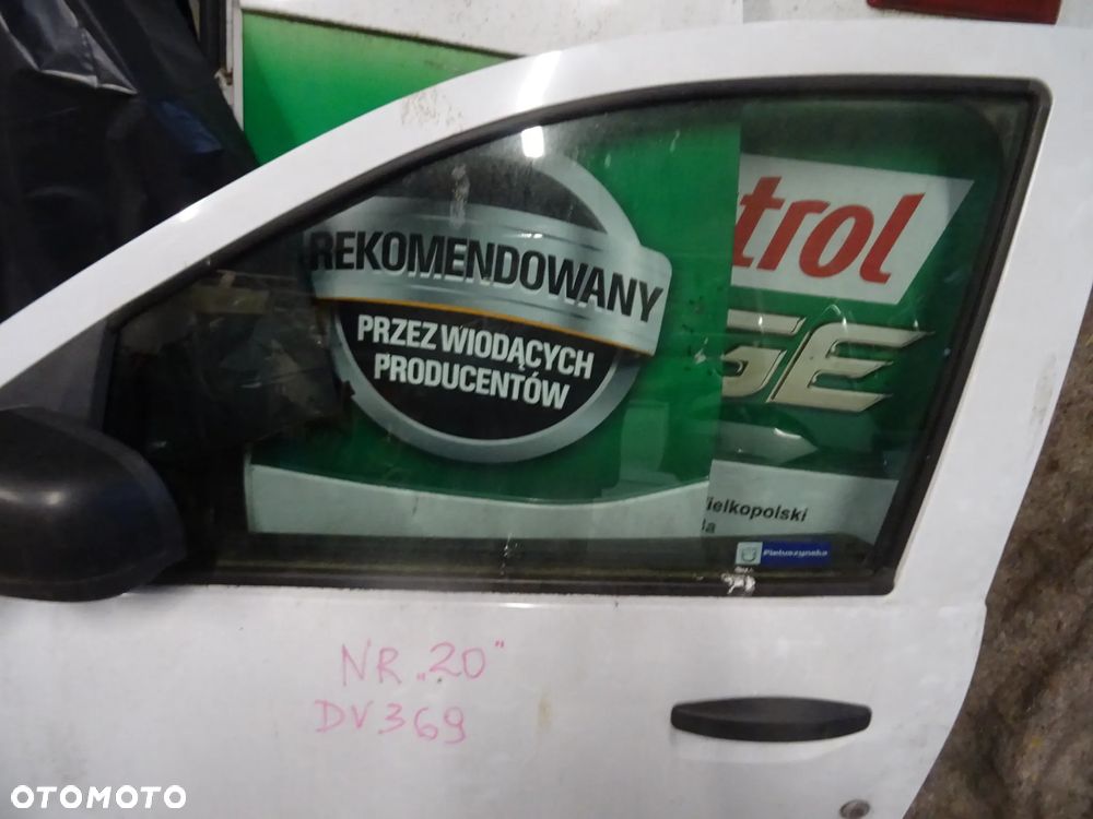 DACIA DOKKER LODGY DRZWI LEWE BIALE DV369 NR 20 SZYBA PODNOSNIK ZAMEK KLAMKA LISTWA BOCZNA CZESCI ROZNE PYTAC - 6