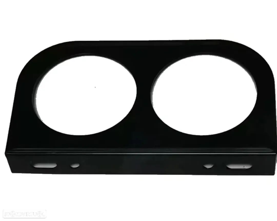 Suporte 2 manometros 52mm - Preto Metal - 1