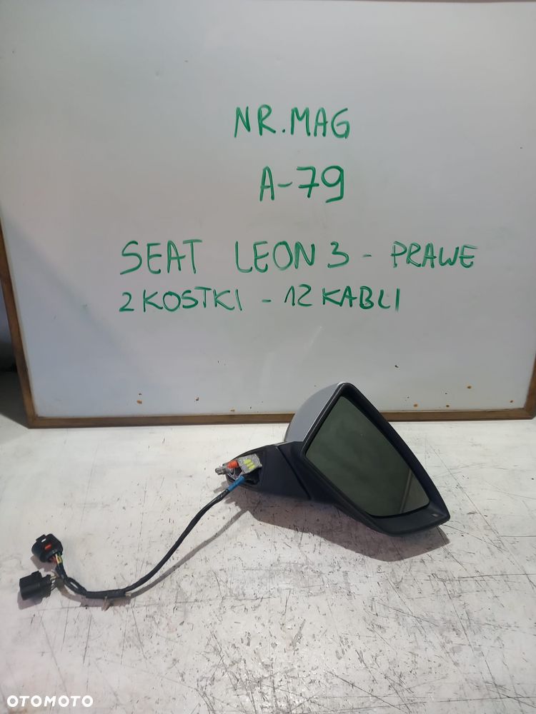 LUSTERKO PRAWE SEAT LEON III 12 KABLI 2 WTYCZKI - 1