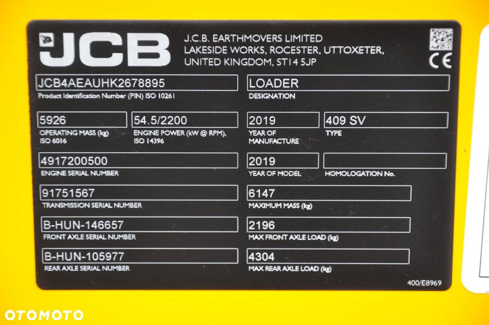 JCB WLS 409 SV MAŁO MTG 359 WIDŁY DO PALET KRAJOWA I WŁAŚCICIEL DOSTĘPNA OD RĘKI - 12