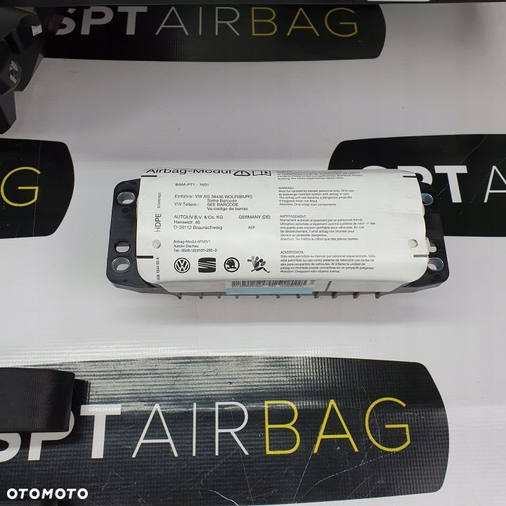 VW GOLF VI 6 DESKA ROZDZIELCZA KONSOLA KOKPIT PULPIT PODUSZKI AIRBAG AIR BAG PASY KIT SET - 9