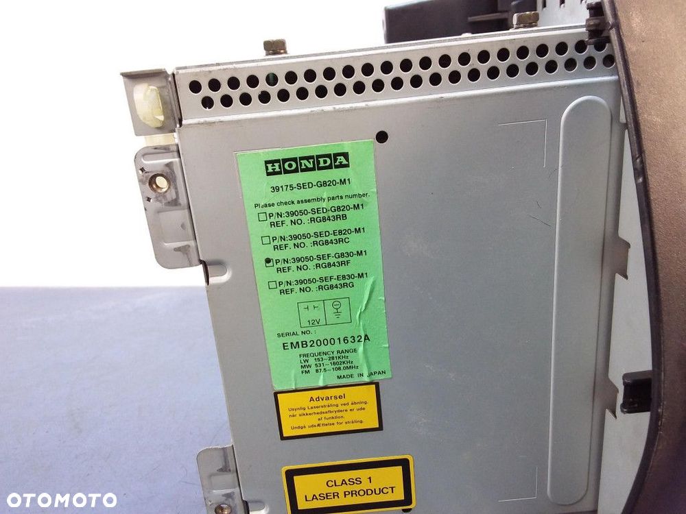 HONDA ACCORD VII RADIO CD NAWIGACJA 39050-SEF-G830-M1 - 8