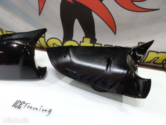 Capas, carcaça de espelhos M4 look em preto brilhante BMW E60, E61, F10, F11, F07 (GT 5GT), E63, E64, F06, F12, F13, F01, F02, F03, F04 - 7