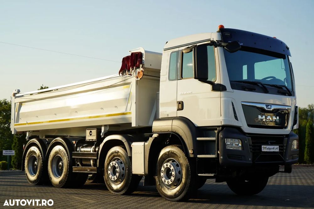 MAN TGS 35.420 / 8X4 / BASCULATOR 2 LATURĂ / HIDRAULIC / BORDMATIC / AUTOMAT - 12