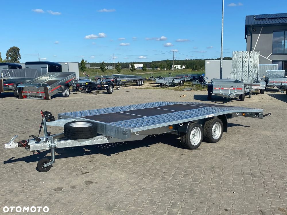Niewiadów DOSTAWA! Laweta JUPITER wym. 450x210 Podłoga ze sklejki, najazdy, wciągarka, koło zapasowe! DMC 2700 kg Idealna do przewozu samochodów! - 6