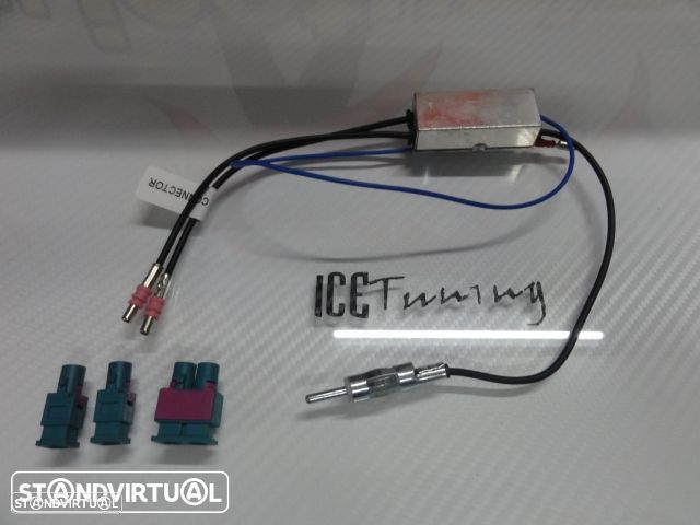 Ficha adaptadora de antena Vag Diversity duplo universal, para radio universal com amplificador de sinal - 1