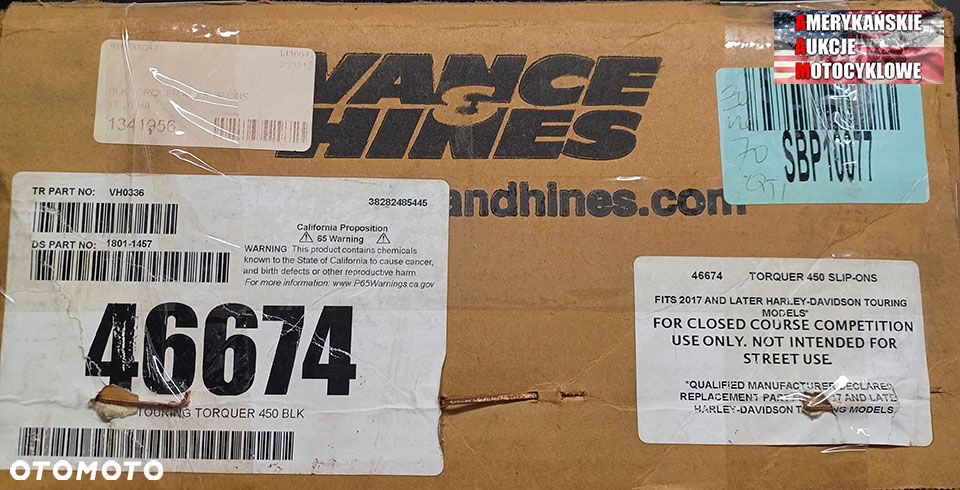 Tłumiki Vance & Hines, nowe, czarne, 4.5" Torquer 450 Slip-On 46674 - 10