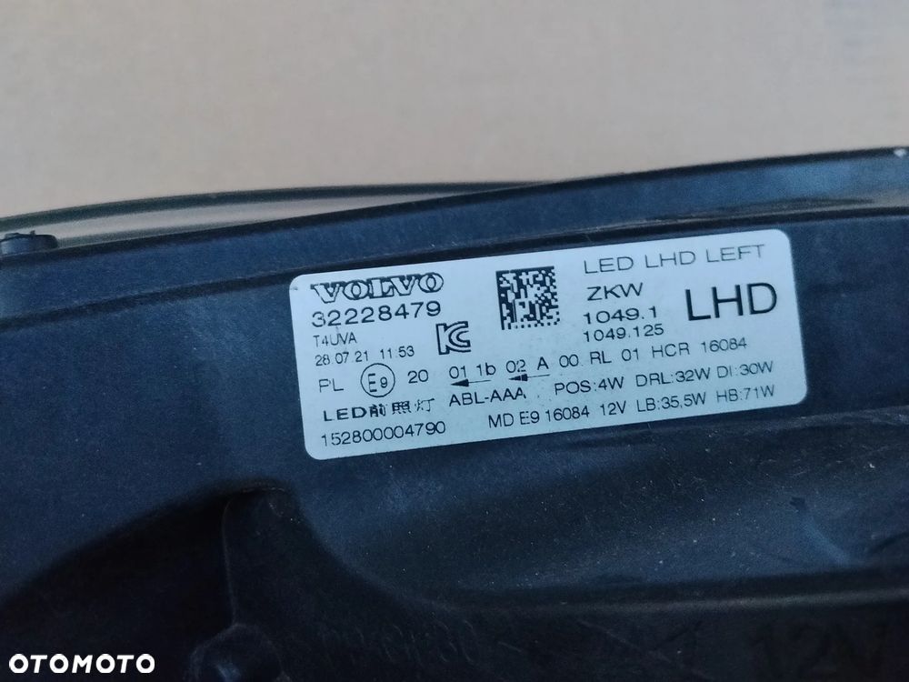 Lampa Lewa Prawa Full LED system Volvo V40 II 2 Lift bdb.stan Europa - 5