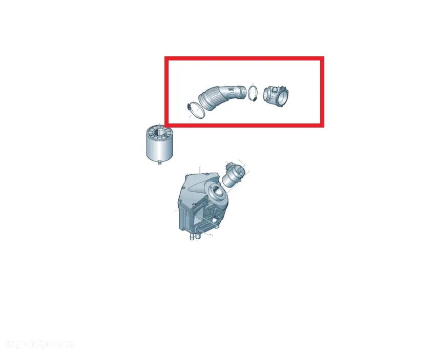 rura Wąż ssący Audi A4 B9 A5 F5 04L129661B Przewód ssący wąż dolotowy Audi A4 A-4 B9 A5 A-5 F5 - 1