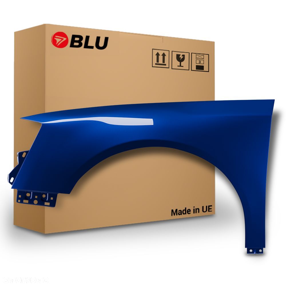 BLU Błotnik VW PASSAT B6 LC5J lewy niebieski 05-10 przód ocynk LaserBlue - 1