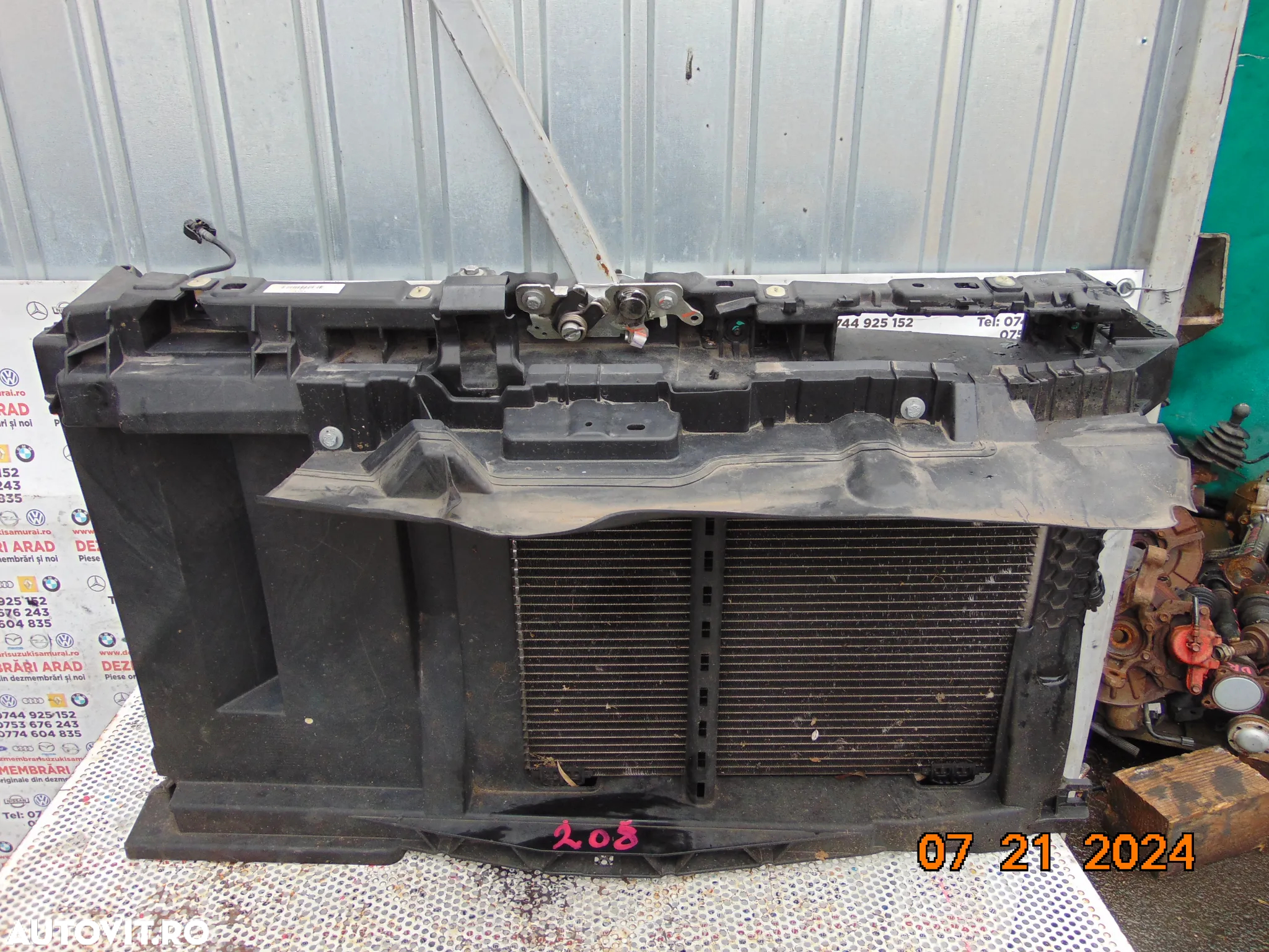 Trager Peugeot 208 dupa 2019 set radiatoare ventilator armatura bara fata radiator - 5