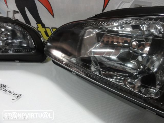 Farois frontais com luz branca 5000k para Honda civic 92-95 JDM Fundo preto - 8