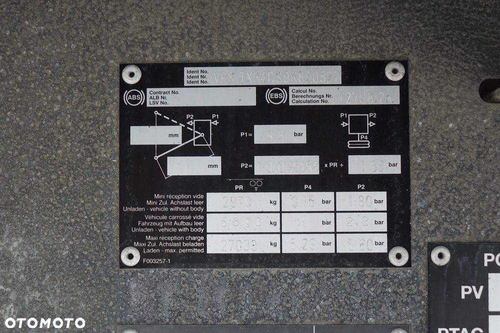 Fruehauf FIRANKA STANDARD / OSIE SAF / OCYNK / PODŁOGA SZYNA DESKA / KOSZ NA KOŁO ZAPASOWE - 27