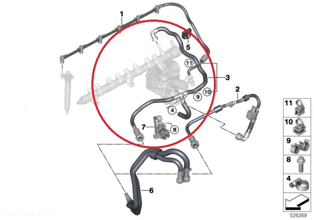 NOWY przewód paliwowy wąż rura powrotny paliwa BMW X3 G01 X4 G02 X5 G05 X6 G06 G11 G20 G30 G80 G82 - 6