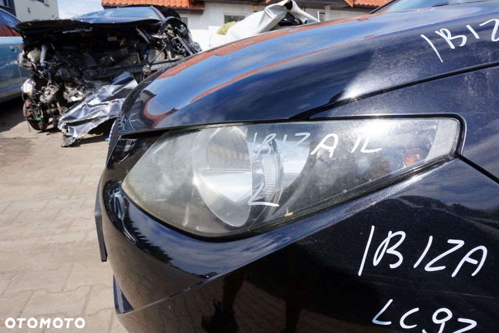 MASKA ZDERZAK BŁOTNIKI LAMPY IBIZA IV 6J LC9Z  SEAT 2008-2012 CZARNY PRZÓD KOMPLETNY - 24