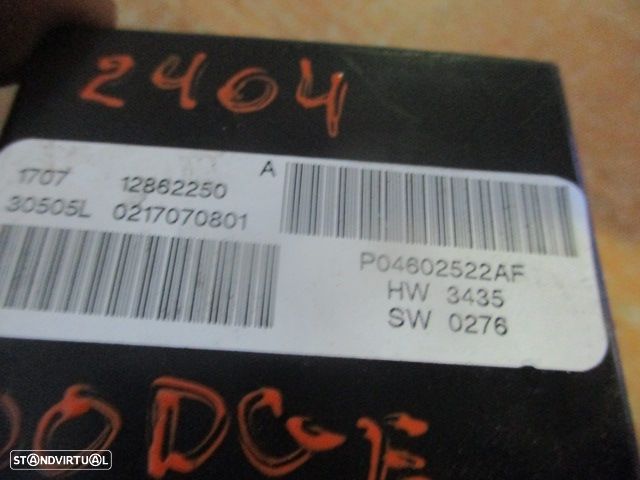Modulo P04602522AF DODGE CALIBER 2008 2.0 CRD 140CV 5P PRETO Módulo De Assento Aquecido - 2