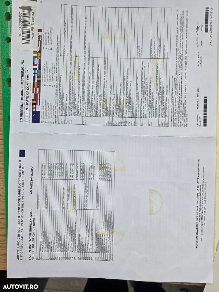 MAN TGX 18.510, 2023,126.353, AUTOMATA+RETARDER, 2 paturi, Cab inalta si lata cu SPOILERE, KIT BASCULARE, FRIGIDER, rulata in GERMANIA, Carte Identitate RAR, rezervor 600l aluminiu, volan piele, CA NOU, posibilitate leasing 4 ani-PROMOTIE 66.900 EUR+Tva - 36