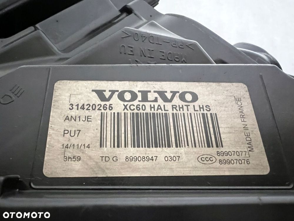 VOLVO XC60 I LIFT ZWYKŁA LAMPA LEWA PRAWA REFLEKTOR LEWY PRAWY DEMONTAŻ - 12