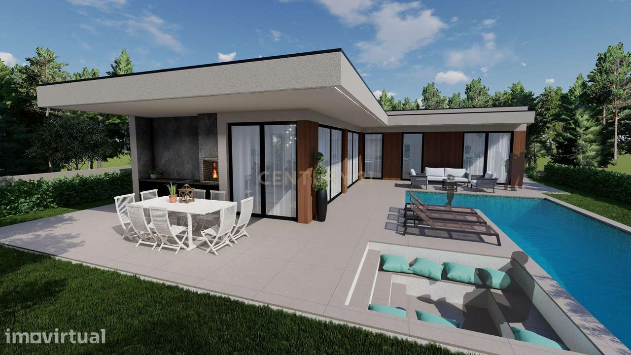 Moradia T5 Térrea de Luxo com Piscina e Garagem para 4 Viaturas - Amor - Grande imagem: 5/12