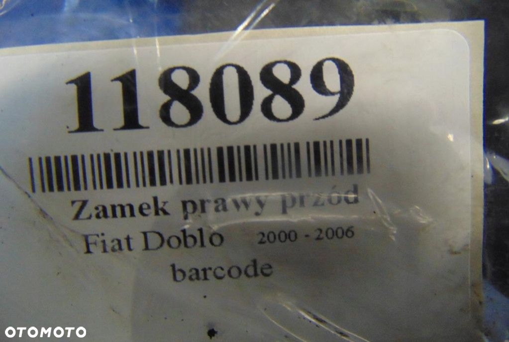 FIAT DOBLO 1.9JTD KL647 ZAMEK PRAWY PRZÓD - 4