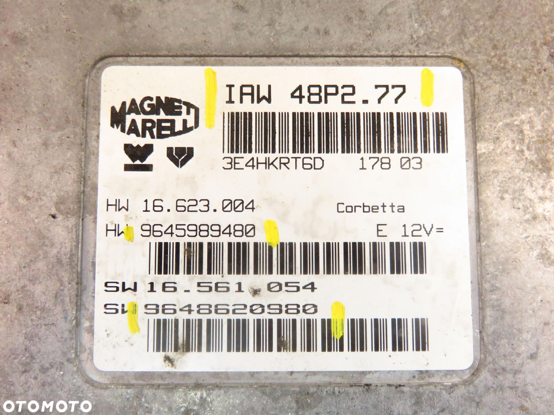 STEROWNIK PEUGEOT 206 1.1 9648620980 9645989480 IAW48P277 - 3