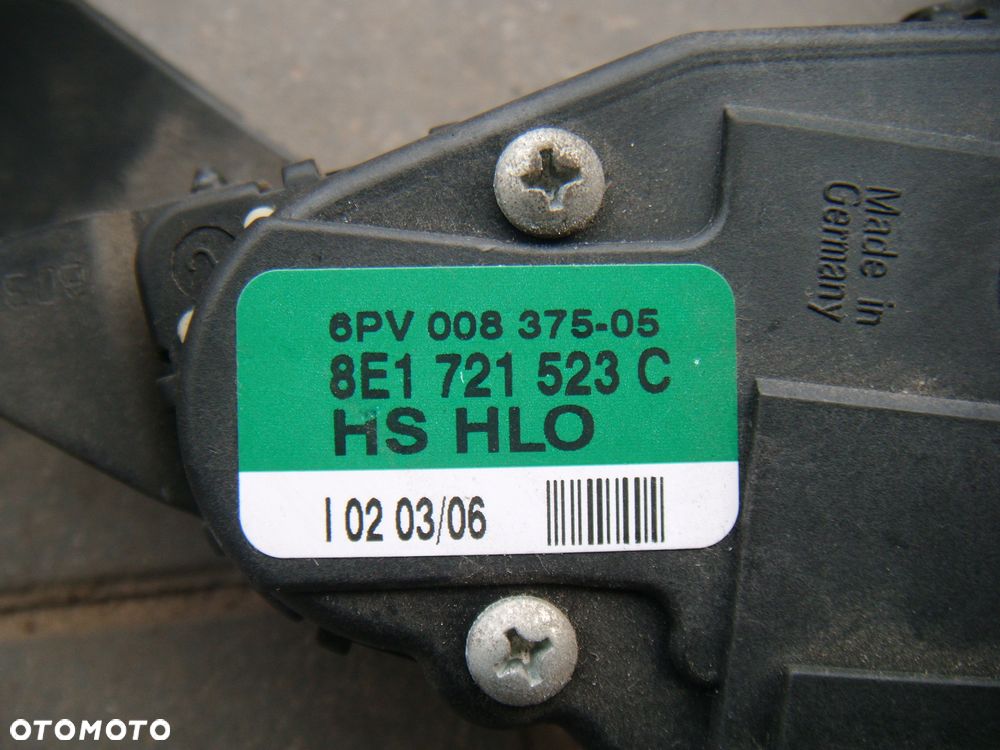 audi a4 b7 2.0 tfsi pedał- potencjometr gazu 8e1721523c - 2