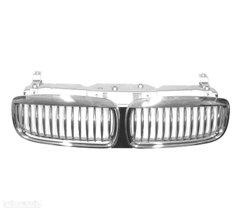 GRELHAS FRONTAIS BMW E65 E66 CROMADA - 3