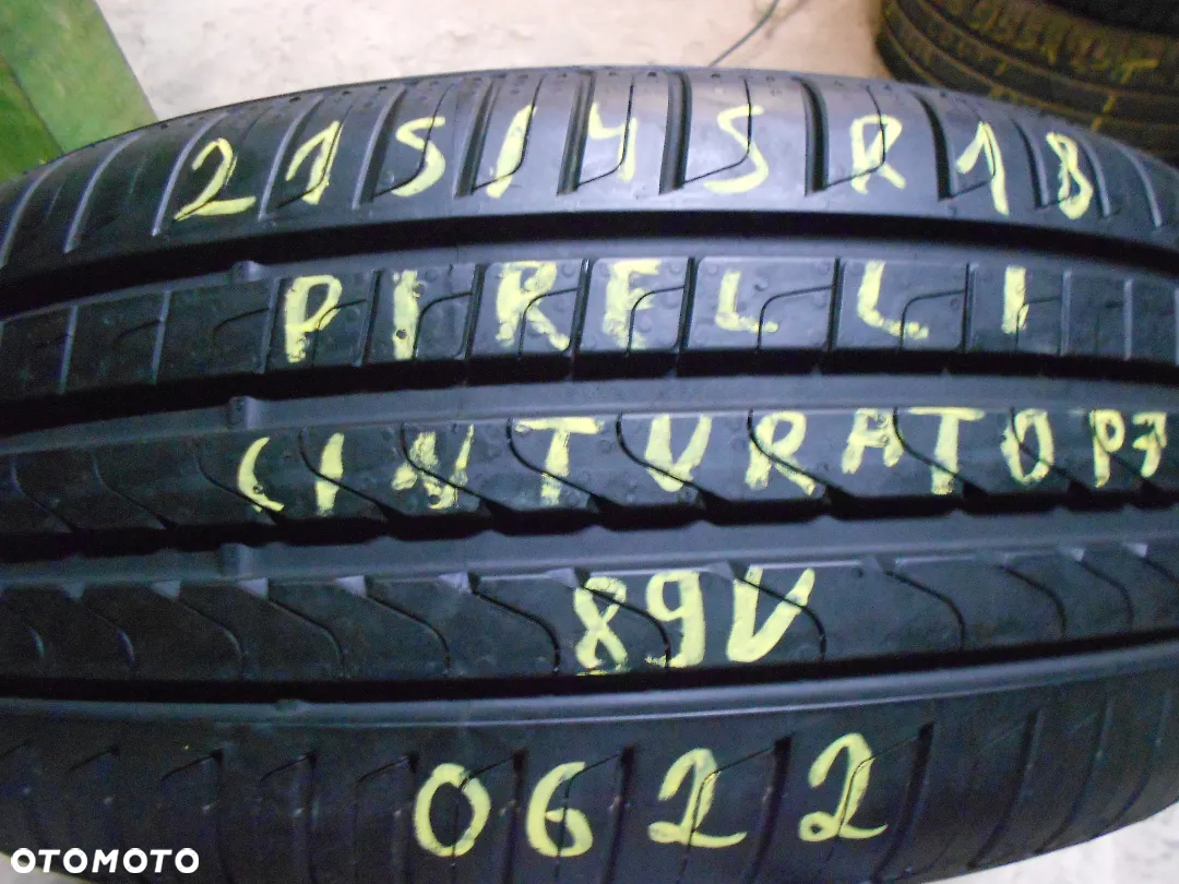 OPONA POJEDYNKA 215/45R18 PIRELLI CINTURATO P7 DOT 0622 7.8MM - 2
