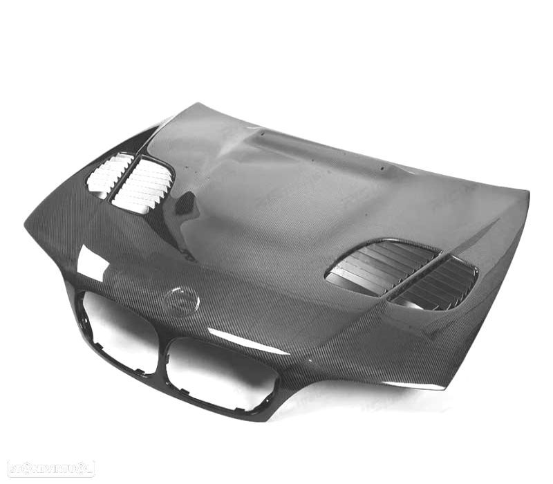 CAPÔ BMW E46 02-06 LOOK M3 GTR C/ ENTRADA DE AR CARBONO - 4