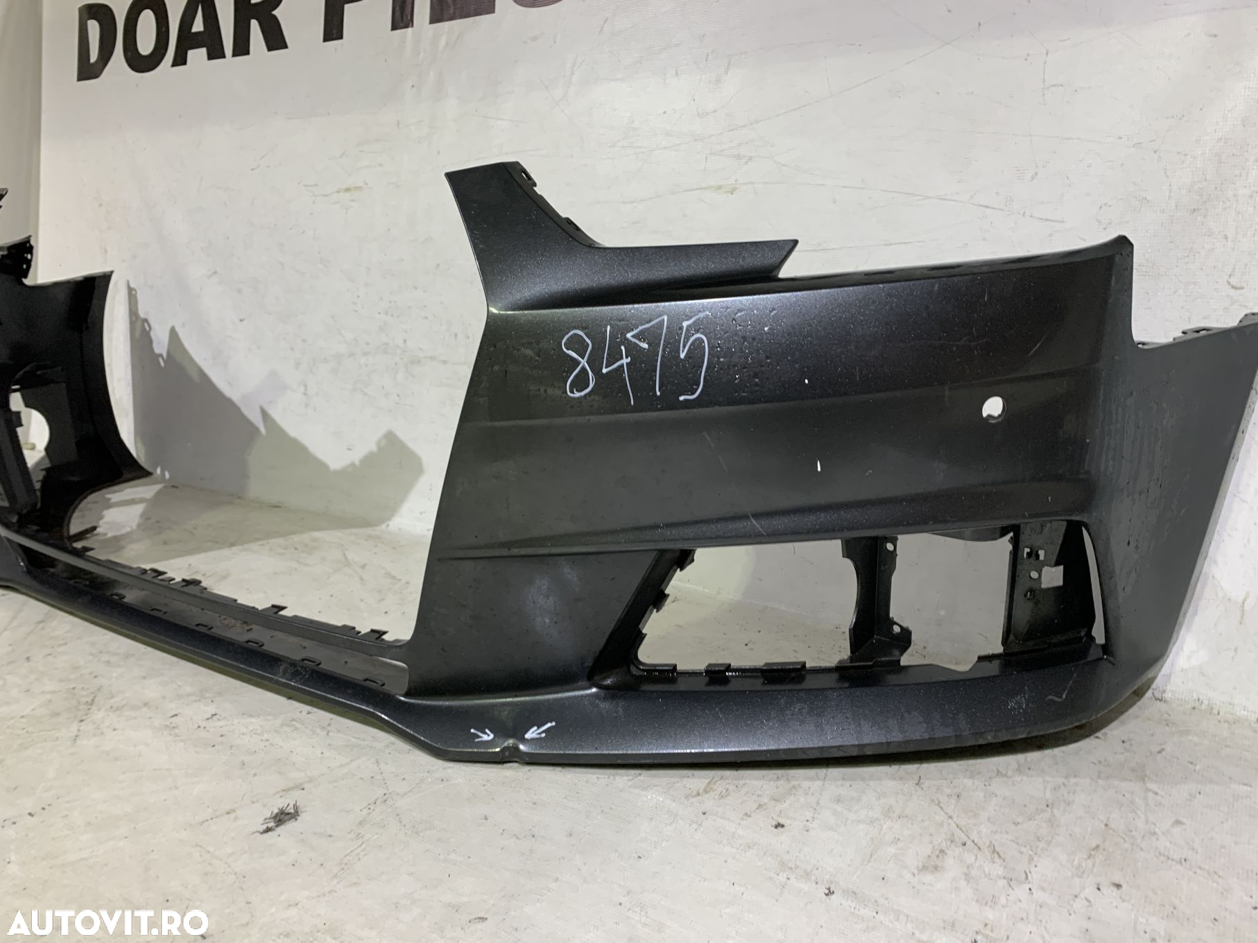 Bara fata Audi A4, B9, 2016, 2017, 2018, 2019, cod origine OE 8W0807437, cu gauri pentru senzori de parcare (4). - 4