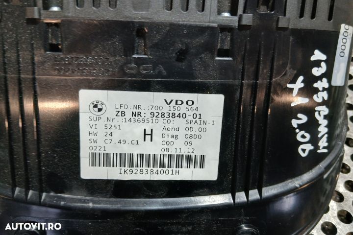 Ceasuri bord 9283840 9283840-01 9283840 9283840-01 BMW X1 E84 [faceli - 4