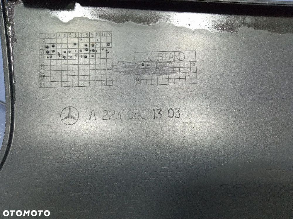 MERCEDES S KLASA W223 LONG OSŁONA ZDERZAKA TYŁ LEWY A2238851303 - 9