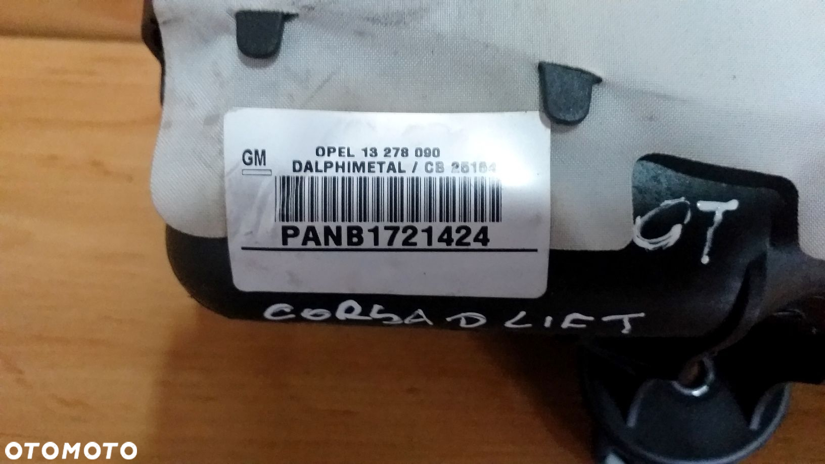 Poduszka powietrzna pasażera airbag Opel Corsa D Lift 13278090 - 2