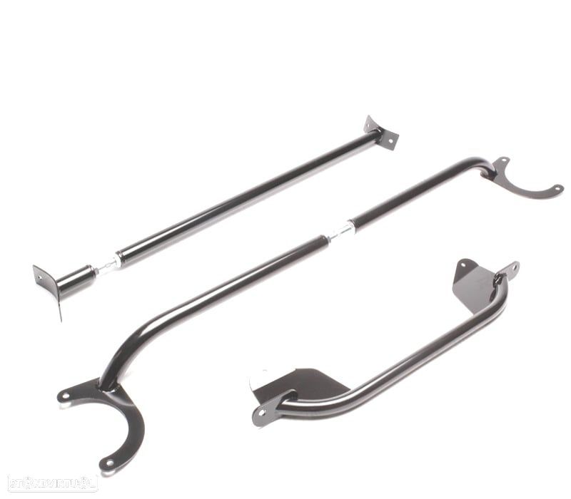 KIT BARRAS ANTI-APROXIMAÇÃO AJUSTÁVEIS VOLKSWAGEN VW SCIROCCO MK1 MK2 74-92 PRETO - 1