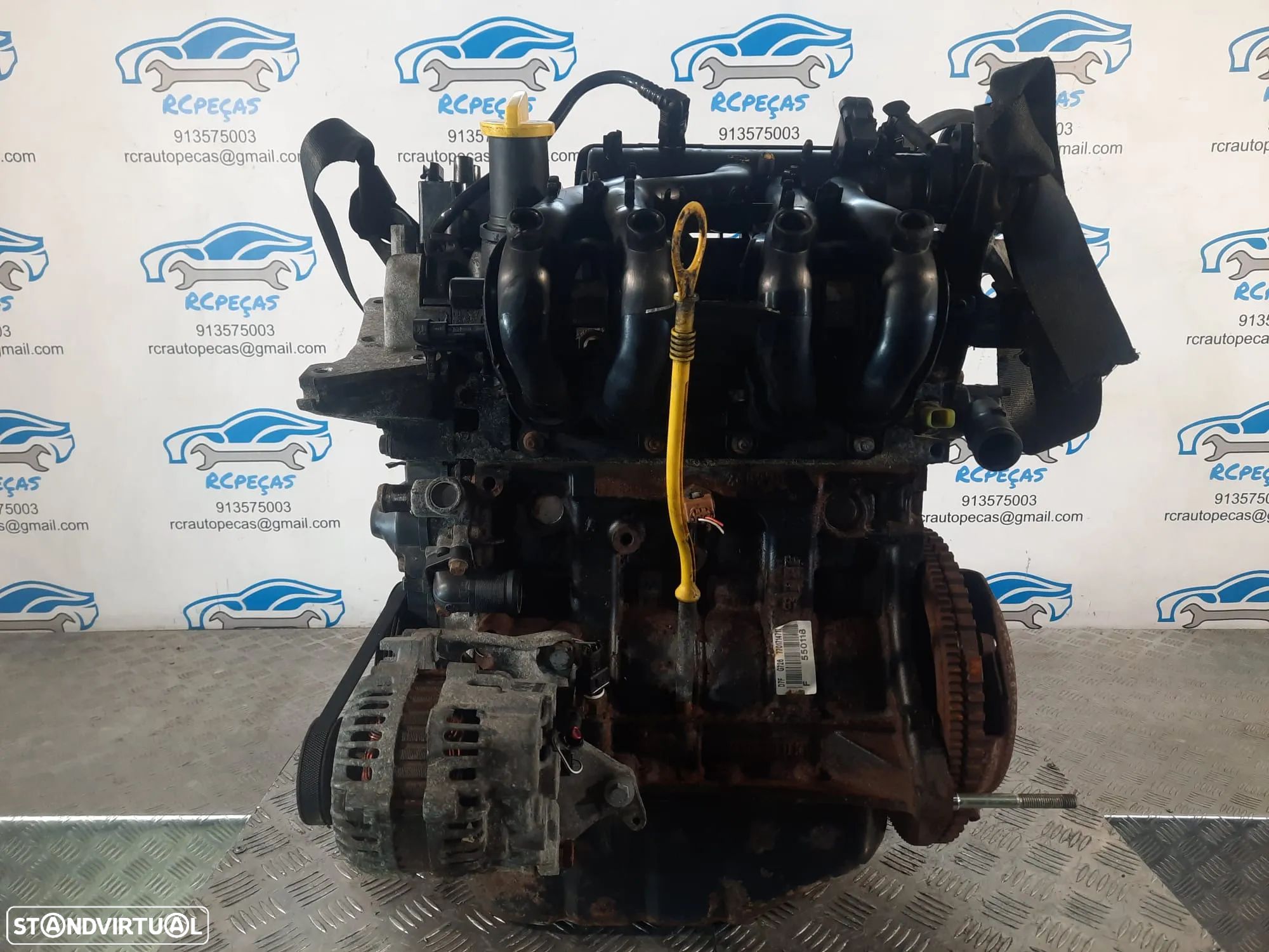 .MOTOR COMPLETO 1.2i 8V 58CV D7F D7FG726 RENAULT CLIO II 2 MK2 FASE I 1 - 1